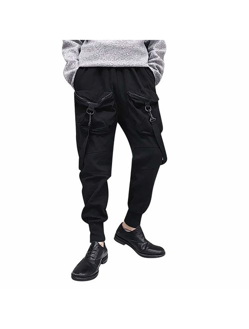 Men's Cargo Pants Fashion Hip-Hop Premium Streetwear Pant Casual Loose Fit Jogger Harem Trousers