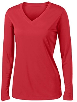 Animal Den Ladies Long Sleeve Moisture Wicking Athletic Shirts Sizes XS-4XL