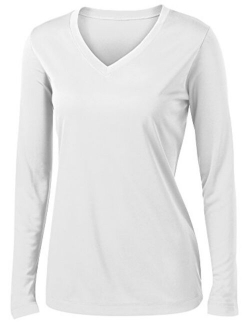 Animal Den Ladies Long Sleeve Moisture Wicking Athletic Shirts Sizes XS-4XL