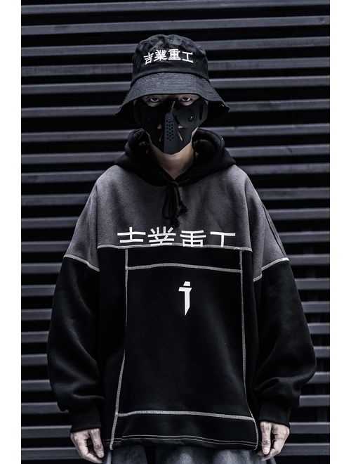 Buy Niepce Urban Streetwear Hoodie Kanji Techwear Sweatshirt Rising ...