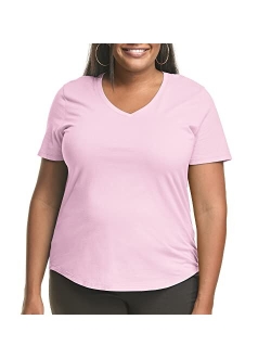 Women's Plus-Size Short-Sleeve V-Neck T-Shirt