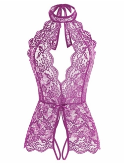 Ababoon Women One Piece Lingerie Lace Sexy Baby Dolls Teddy Sleepwear for Sex