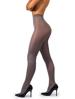 sofsy Opaque Microfibre Tights for Women - Invisibly Reinforced Opaque Brief Pantyhose 40Den [Made In Italy]