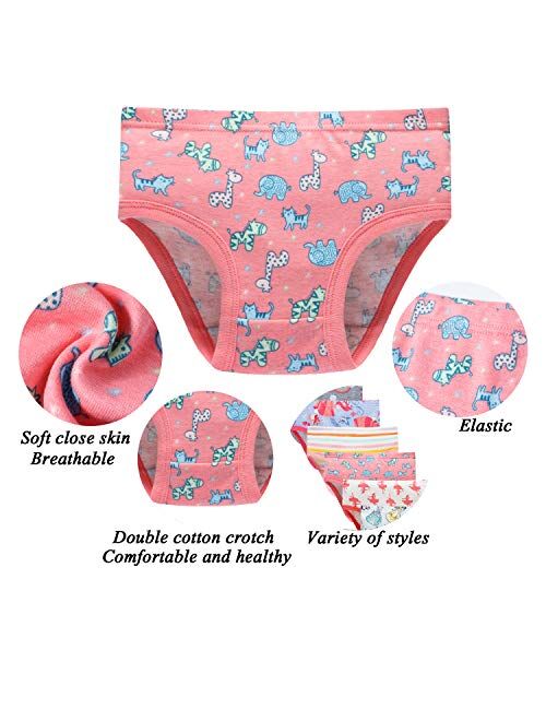  Baby Soft Cotton Underwear Little Girls'Briefs Toddler