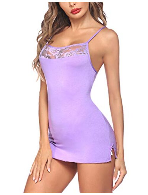 Avidlove Women Chemises Lingerie Mini Babydoll Sleepwear Nightie Full Slip Dress S-3XL