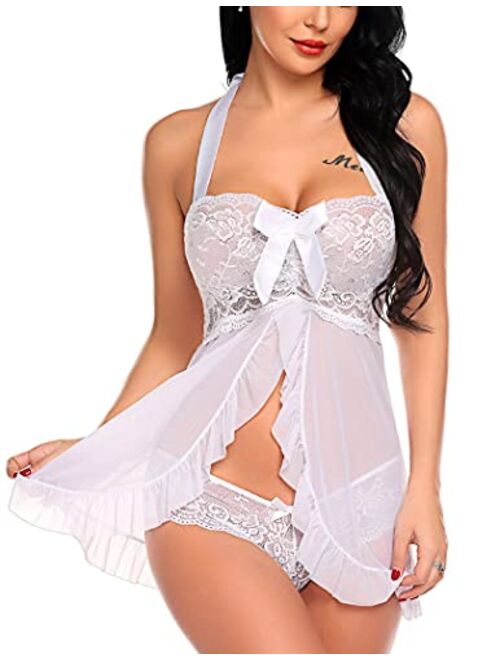 Avidlove Women Nightwear Lace Babydoll Strap Chemise Halter Lingerie