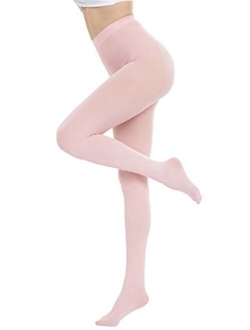 CozyWow Women's 80D Soft Solid Color Semi Opaque Footed Tights