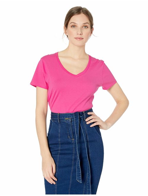 Hanes Women's Short Sleeve Nano-T V-Neck Tee