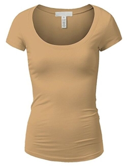 Emmalise Women's Short Sleeve Tshirt Scoop Neck Tee Value Pack Junior Plus Sizes