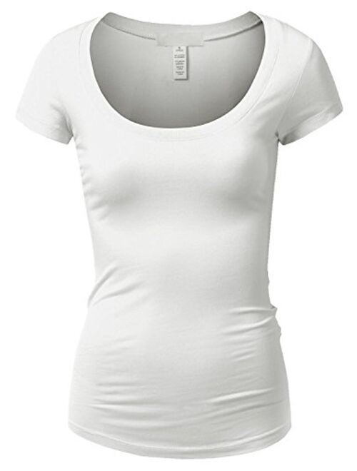 Emmalise Women's Short Sleeve Tshirt Scoop Neck Tee Value Pack Junior Plus Sizes