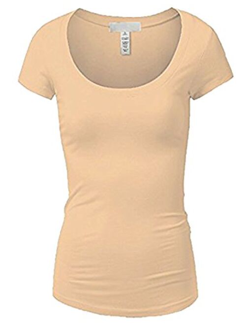 Emmalise Women's Short Sleeve Tshirt Scoop Neck Tee Value Pack Junior Plus Sizes