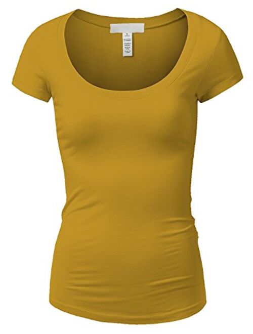 Emmalise Women's Short Sleeve Tshirt Scoop Neck Tee Value Pack Junior Plus Sizes