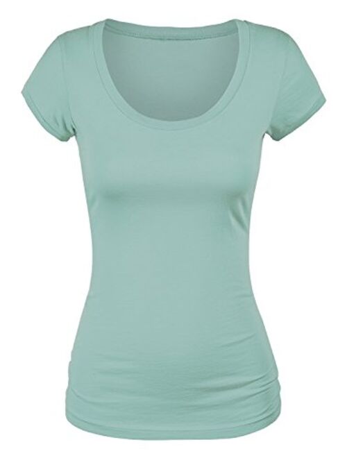 Emmalise Women's Short Sleeve Tshirt Scoop Neck Tee Value Pack Junior Plus Sizes