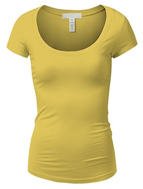 Emmalise Women's Short Sleeve Tshirt Scoop Neck Tee Value Pack Junior Plus Sizes