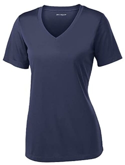 Women's Short Sleeve Moisture Wicking Athletic Shirts in Sizes XS-4XL