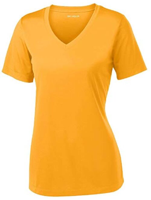 Women's Short Sleeve Moisture Wicking Athletic Shirts in Sizes XS-4XL