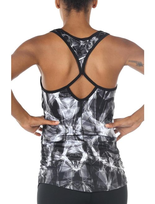 icyzone Workout Yoga Fitness Sports Racerback Tank Tops for Women