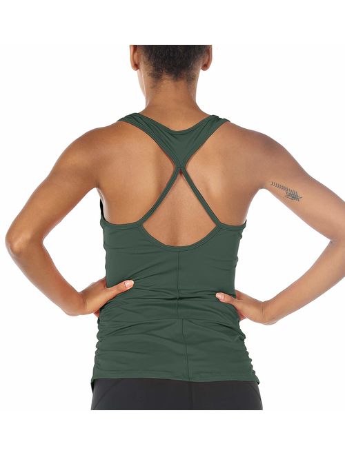 icyzone Workout Yoga Fitness Sports Racerback Tank Tops for Women