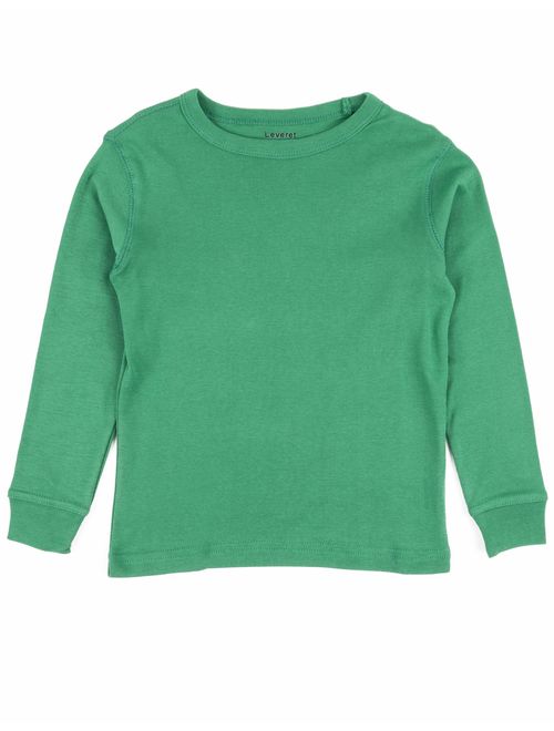 Leveret Long Sleeve Boys Girls Kids & Toddler T-Shirt 100% Cotton (2-14 Years) Variety of Colors