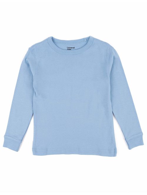 Leveret Long Sleeve Boys Girls Kids & Toddler T-Shirt 100% Cotton (2-14 Years) Variety of Colors