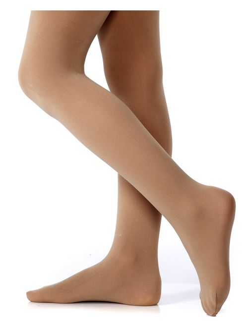 Danskin Girls' Microfiber Footed Tights