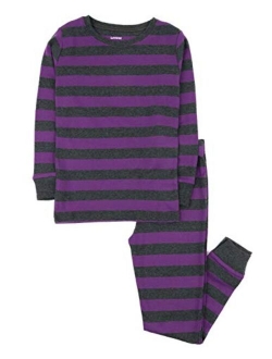 Striped Kids & Toddler Girls Pajamas 2 Piece Pjs Set 100% Cotton Sleepwear (Toddler-14 Years)