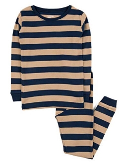 Striped Kids & Toddler Girls Pajamas 2 Piece Pjs Set 100% Cotton Sleepwear (Toddler-14 Years)