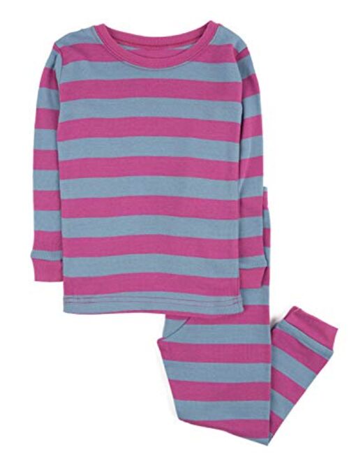 Leveret Striped Kids & Toddler Girls Pajamas 2 Piece Pjs Set 100% Cotton Sleepwear (Toddler-14 Years)