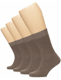 Hugh Ugoli Solid Color Women's Cotton Dress Socks Crew Business Casual, Shoe Size: 6-9/9-12