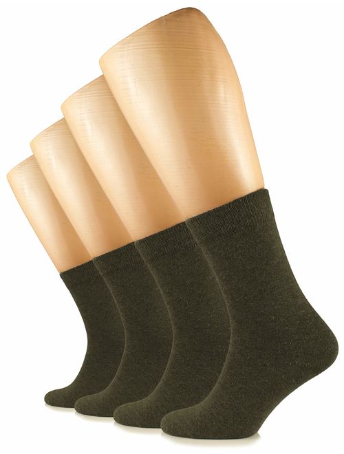 Hugh Ugoli Solid Color Women's Cotton Dress Socks Crew Business Casual, Shoe Size: 6-9/9-12