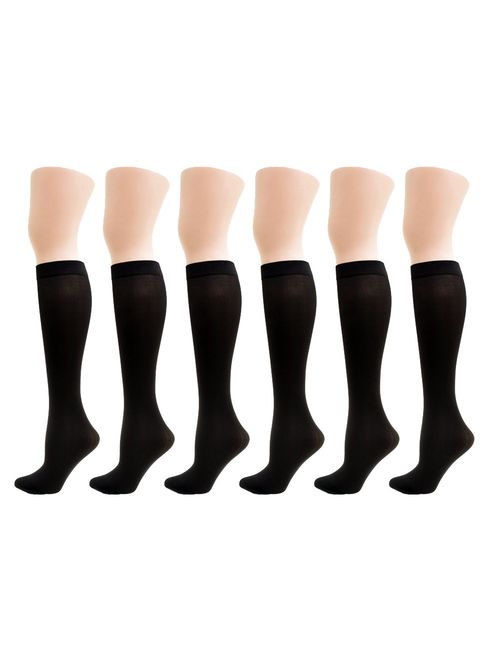 Angelina 70D Opaque Knee-High Trouser Socks (6-Pairs)