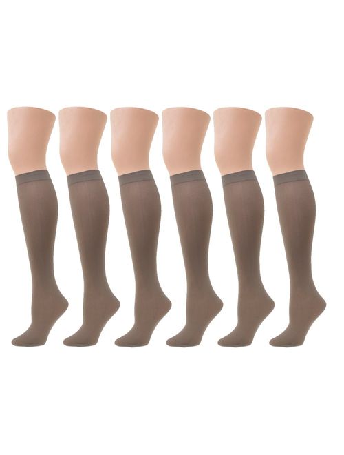 Angelina 70D Opaque Knee-High Trouser Socks (6-Pairs)