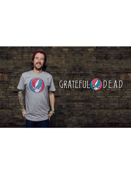 Ripple Junction Grateful Dead Adult Unisex Steal Your Face Vintage Light Weight Crew T-Shirt