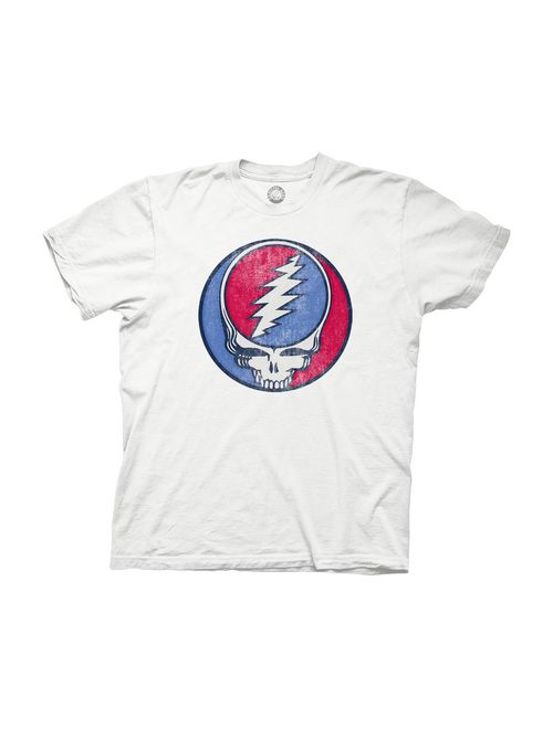 Ripple Junction Grateful Dead Adult Unisex Steal Your Face Vintage Light Weight Crew T-Shirt