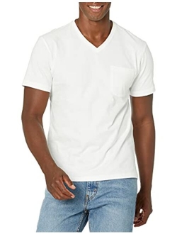 Amazon Brand - Goodthreads Men's Short-Sleeve Sueded Jersey V-Neck Pocket T-Shirt