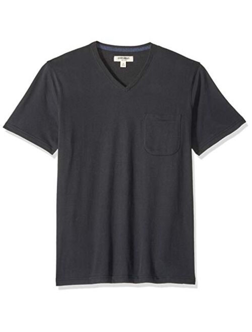 Amazon Brand - Goodthreads Men's Short-Sleeve Sueded Jersey V-Neck Pocket T-Shirt