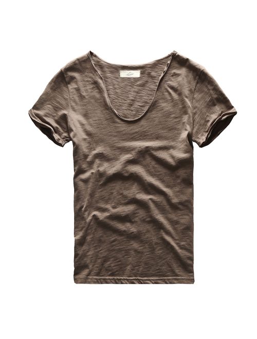 Zecmos Men V Neck Slim Fit 100 Cotton T-Shirt Basic T Shirts Casual