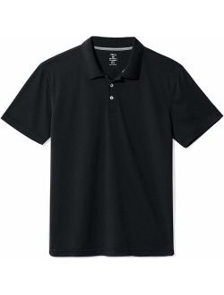 TSLA Men's Dri Flex Tech Polo Premium Active Fit Solid Top Shirt