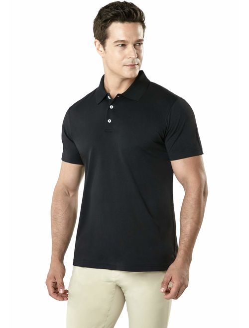 TSLA Men's Dri Flex Tech Polo Premium Active Fit Solid Top Shirt