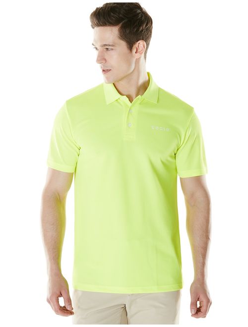 TSLA Men's Dri Flex Tech Polo Premium Active Fit Solid Top Shirt