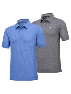 Rdruko Men's Golf Shirts Quick Dry Short/Long Sleeve Polo Athletic Casual T-Shirt