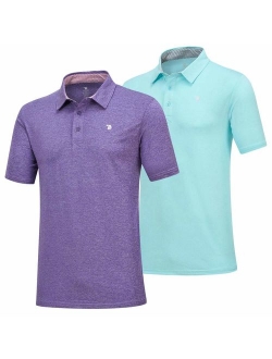 Rdruko Men's Golf Shirts Quick Dry Short/Long Sleeve Polo Athletic Casual T-Shirt