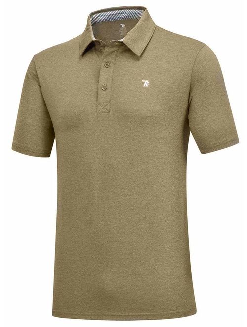 Rdruko Men's Golf Shirts Quick Dry Short/Long Sleeve Polo Athletic Casual T-Shirt