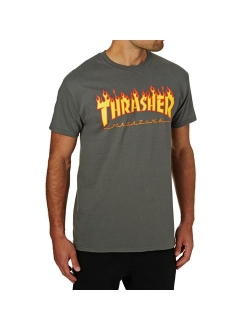 Thrasher Flame Cotton Printed Short Sleeve T-Shirt