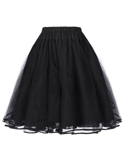 Women's Petticoat Crinoline 50's Christmas Tutu Underskirts (2 Layers)