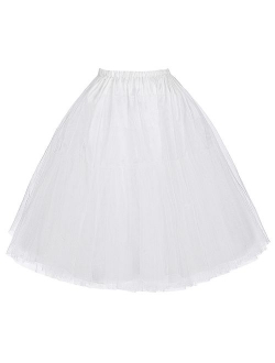 Women's Petticoat Crinoline 50's Christmas Tutu Underskirts (2 Layers)