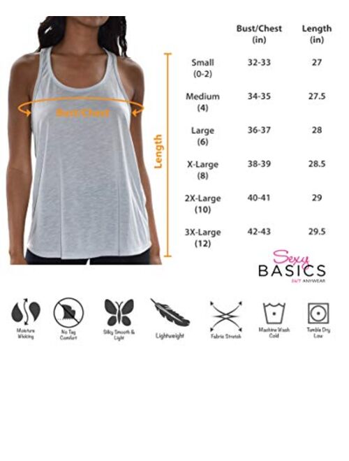 Buy Women's 5 Pack Everyday Flowy Burnout Racer Back Active Workout Tank  Tops online | Topofstyle