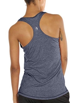 icyzone Workout Tank Tops for Women - Racerback Athletic Yoga Tops, Running Exercise Gym Shirts