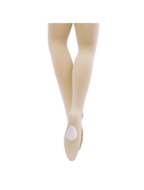 MANZI Womens Girls Solid Color Comfortable Convertible Ballet Tights 1-3 Pairs Pack