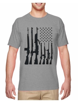 Haase Unlimited Machine Gun American Flag - 2nd Amendment Men's T-Shirt